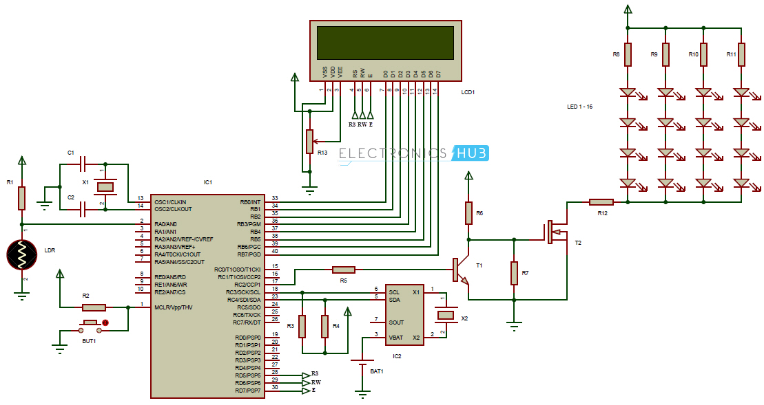 Auto Intensity Control of Street Lights using PIC Microcontroller