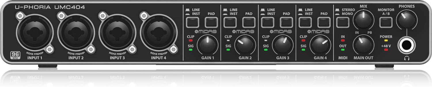 Audio Interface-Behringer UMC404HD U-Phoria USB