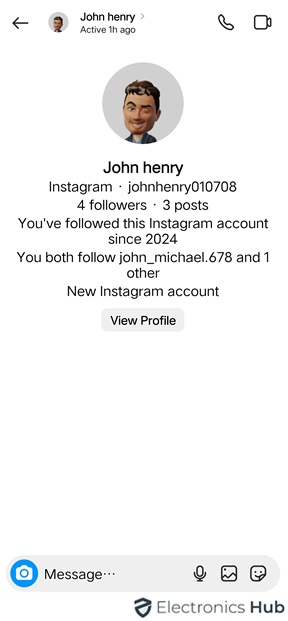 chat page - vanish mode on instagram