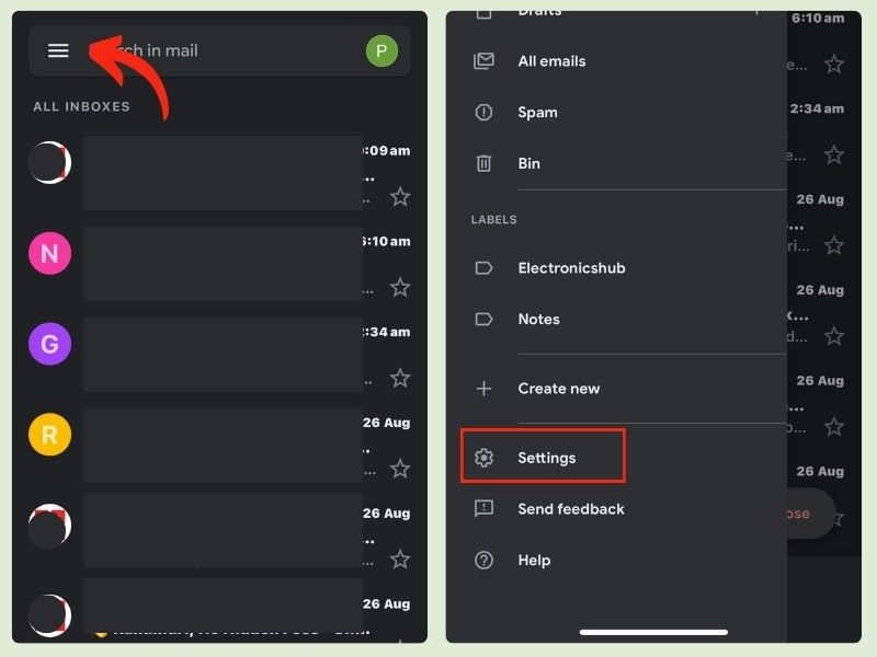 Go to Settings-manage labels gmail