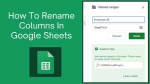 How To Rename Columns In Google Sheets