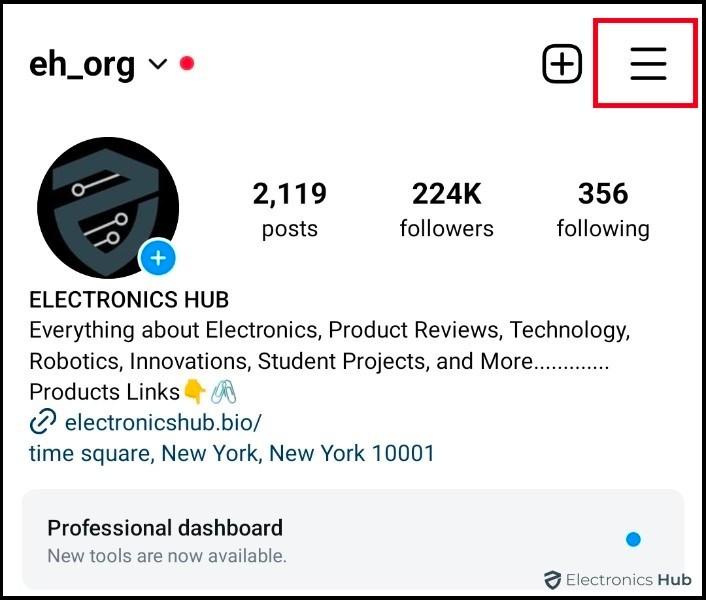 Profile-how to switch off business account on instagram