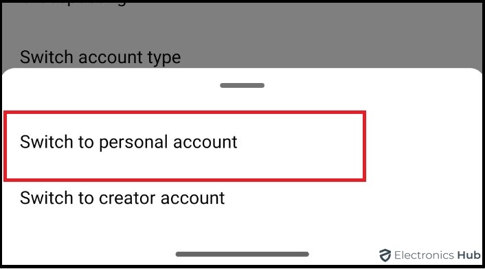 Switch to Personal Account-how to take your instagram account off business