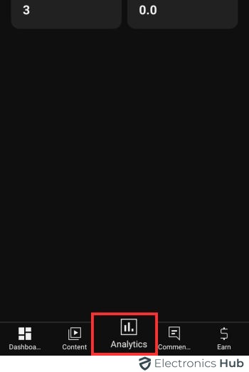 Tap on Analytics-can you see who views your videos on YouTube