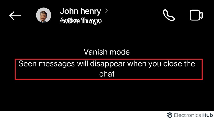 vanish mode on instagram